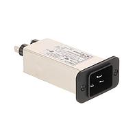 Corcom - TE Connectivity 20EJT1 ປາກຂາຍ 20A IEC-1/4" FASTON FLNG MNT HI FREQ