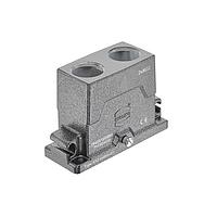 HARTING 19405160485 Hoods 16B HPR ກອງຄຸມມະຍົດຂະໜາດກະທົບ, HC (ກວ້າງ), ລອກການເຄື່ອນໄຫວກາງ, ທາງເຂົ້າດ້ານບູດ, 2xM32