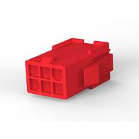 AMP Connectors - TE Connectivity 1-172160-2 ຮູງຮັບ Receptacle MINI CAP 6P ແດງ