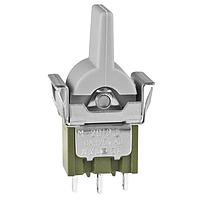 NKK Switches M2013TJW01-GH ປຸ່ມສະຫນອງ ON-OFF-ON SNP-IN .45 ສີເທົາ ປຸ່ມສະຫນອງ SLDR 6A