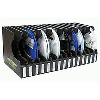 Protektive Pak 37563 ຖານຢືບ REEL HOLDER, 7 ນິ້ວ, 15 ຊ່ອງ 17-1/2 x 8-1/4 x 7-1/4 ນິ້ວ