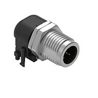Wurth Elektronik 643270100305 ປລັກ WRCIRC M12 ສກຣູ ລະຫັດ A ແຜງ PCB ປົກກະຕິເຫຼືອກເຫຼືອດແບບມີມຸມຂວາມີກັບກະແຜນກະຕຸນ M12 ຕົວເຊື່ອມຊາຍ, ຂະໜາດພອດ 5.
