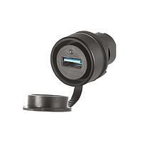 EAO 46-2Y49.101C.000 ອັກຊັເຕວວົງກົງ, oe 22.3 mm, oe 29 mm, ວົງກົງ, ສີດຳ, ພລາສຕິກ, ປະໂຫຍດ USB 3.0 ປະເພດ A-A, IP20 / IP66 ມີຝາປິດ (IEC-EN60529)