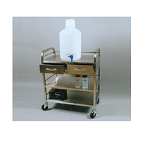 SciLab SL.Car7036 ກະຕ່າສະແຕນເລດ (2×Drawer & 3×Shelves, 90×45×h90cm)