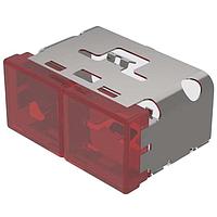 EAO 03-902.2/2 ຕົວຊີ້ວັດຕະຫຼອດຕິດຕູ້ / ຕົວຊີ້ວັດສະຫນັບສະຫນູນ LENS SQ FLT TPT ORNG