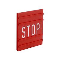 Square D 9001B102 ປ້າຍຊື່ Legend Plate, ປ້າຍຊື່ປຸ່ມກົດຢຸດ Stop PUSH BUTTON LEGEND PLATE 30MM TYPE B