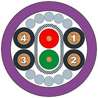SIEMENS 6XV18307BN20 ເຄື່ອງສາຍຮິບຣິດ SIMATIC NET,PROFIBUS ECOFAST HYBRID,20M