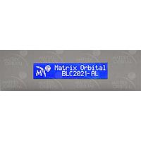 Matrix Orbital BLC2021-AL-WB ຊອງເພີ່ມ PC Bay, ຕົວອັກສອນ LCD 20x2 ຂໍ້ຄວາມສີຂາວ ສີຟ້າ B/G B/G ສີເງິນ Brk ບໍ່ມີປຸ່ມ