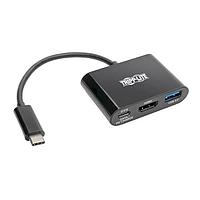 Tripp Lite U444-06N-H4UB-C USB Type-C ເປັນ HDMI, ການຊາວ້າງ PD, USB 3.1 USB3.1 TYPE-C ເປັນ UHD ADPTR,BLK