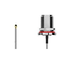 GCT (Global Connector Technology) CABLE 262 RF-150-A-1 ສາຍສັນອາດຸດ RF I-Pex MHF I2N STR BHJck, R Mt, wO-Ring. 150mm. ວອຊເຣ່ & ແນວ RG178, ສີນ້ຳຕານ