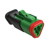 Amphenol SINE Systems AT06-3S-SR01GRN ຕົວເຊື່ອມຕໍ່ 3 WM Strain-Relief HSG ສີຂຽວ