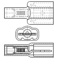 Molex 19001-0008 ຕາບ QK ຕັດການຊາຍຊາຍ 14-16 AWG