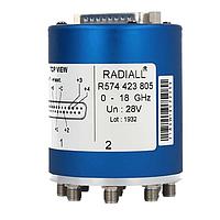 Radiall R573402085 ສະຫນັບສະຫນູນ Coaxial Switches SP10T Ramses SMA 18GHz ເປີດປົດປົວ 12Vdc BCD TTL Diodes ຕົວເຊື່ອມ D-sub