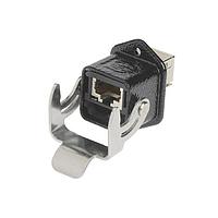 HARTING 09452151561 ຕູ້ເຊື່ອມຕໍ່ແບບແມ່ດູງ / ຕູ້ເຊື່ອມຕໍ່ Ethernet METAL,HAN3A,RJ45CAT6 PANEL FEED THROUGH