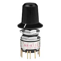 NKK Switches MRK112-BA ສະຫນັບສະຫນູນການສະຫນອງການຫຼຽນ LO PRO SHFT 2-12 POS ສີດຳປາກ