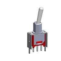 Dailywell 2MS1T1B2VS2QES ສະຫນັບສະຫນູນ Toggle Switches Sub-Miniature SPDT switch on-on high V-bracket