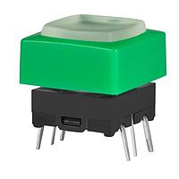 NKK Switches JB15LPF-BF ສະຫນອງສະຫນອງສະຫນອງສະຫນອງ SPST OFF-(ON) 50mA ສີຂຽວ ມີຝາປົກກັນ