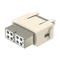 HARTING 09140083142 ອິນເຊີດ Han MegaBit Female Insert ສໍາລັບການເຊື່ອມຕໍ່ກັບອາແດບ pcb (ມີການເຊື່ອມຕໍ່ດ້ວຍການປົກກັນກັບກະບອກ)