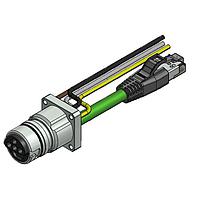 Amphenol CONEC 57-03026 ເຄື່ອງສາຍ Ethernet / ເຄື່ອງສາຍເຄືອກຕ່າງໆ ENP-17-1-FSPST3PEDBU4-V5-45S-RS8.33-0,5/0,5/G6/150/034