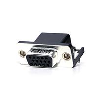 Amphenol Commercial Products L177HDE15SD1CH4R ຕໍ່ຕໍ່ D-Sub ຄວາມໜາແບບສູງ 15P Sz E Hi Density Skt ຕິດຕັ້ງຫຼັງ 4-40