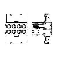 AMP Connectors - TE Connectivity 881647-1 ກອງປົກຄຸມ 8 WAY JR TIMER HSG