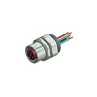 Amphenol CONEC 43-01038 ປຸ່ມຊ່ອງ M12 ຊາຍ FML - HT TEMP RES SKT ມີສາຍສົນທະນາ ຕິດຕັ້ງດ້ານໜ້າ