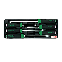 TOPTUL GAAT0601 Go-Thru Slotted &amp; Phillips Screwdriver Set (6 pcs)