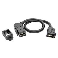 Tripp Lite P164-001-KPA-BK HDMI ສາຍ HDMI Coupler PM Angled F/F BK 1'