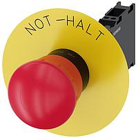 SIEMENS 3SU11001HB203FH0 ປຸ່ມກົດຫຼຸດພັນທຸນ E-STOP ແບບເຫຼືອງເຫຼືອງ, 40MM, ແດງ