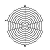 Sunon FG-17 ກະຕ່າງປ້ອງກັນນິ້ວພັກລະບົບພັກລະບົບ, 172mm, ເຫຼັ້ມ
