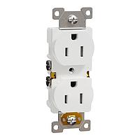 Square D SQR42101WH ປຸ່ມສອງທາງອອກ TR 15A DUPLEX OUTLET RESI WH
