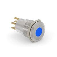 Alcoswitch - TE Connectivity 7-2213765-8 ປຸ່ມກົດສະຫນອງ AV19 DPL 0.4VA SPOT LED ສີຟ້າ 12V
