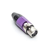 Amphenol Audio AX4F7M-AU ຕົວເຊື່ອມຕໍ່ 4P SOCKET F PLUG GLD W VLT MRK SLEEVE