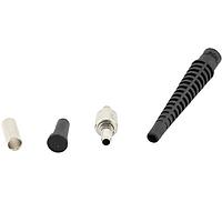 Amphenol Fiber Optics 905-150-5008 ຕູ້ສະບັບ SMA Optical Connector SMA Fiber Optic Connector, 225um, MM, Stainless Steel Body & ferrule, Knurl Nut, Dust Cap, Crimp & Black Boot