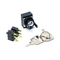 Omron Automation and Safety A165K-J3MR-2 ສະຫນັບສະຫນູນ Keylock REC.3POS MNT RIGHT DPDT ສະເລກເຕີ Switch