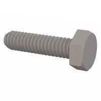 Essentra Components 0325020100 Cap Screw Unslotted Hex Bolt, 1/4-20 Thread, 1 Lg