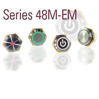 ITW Switches 48M211W ປຸ່ມກົດສະຫນອງ MOM/WHITE RING PANEL SEALED MT PB