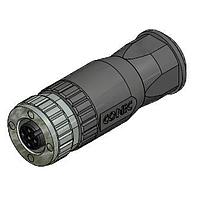 Amphenol CONEC 43-00092 ກ່ອງຕໍ່ຜູ້ຍິງ M12 4P M12X1 SOCKET FIELD-ATTACH AXIAL