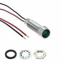 VCC L79D-G24-W ຕົວບອກສະແດງ LED ຕິດຕັ້ງບົດບາດພານເນວ PMI ຮູບກົງ 5/16" LED 24V ສາຍສີຂຽວ