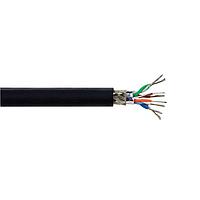 Alpha Wire 76010 BK002 ເສັ້ນສາຍຫຼາຍພາຍໃນ Multi-Conductor Cables Cat 5e Industrial Ethernet 24 AWG 4PR Conductor, Unshielded, 500ft Black
