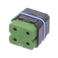 Eaton Souriau-Sunbank 8MQ2M0412AAE ຕົວເຊື່ອມ MQUICK MODULE, ປິດກັນນ້ຳ, ບໍ່ມີການຕິດຕໍ່