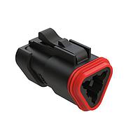 Amphenol SINE Systems AT06-3S-EC01BLK ປລັກ 3-ທາງ 2-ທາງ, ຕິດຕໍ່ຜູ້ຍິງສີດຳ