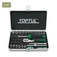 TOPTUL GCAD3802 1/4" DR. ຊຸດເຕົ້າສຽບ (38pcs; 12PT)