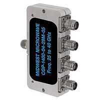 Midwest Microwave / Cinch Connectivity Solutions CGP-1400-04-29M-05 ຕົວແບ່ງພະລັງງານລະດັບທຸລະກິດ 2.92 mm, ຕົວແບ່ງພະລັງງານ 4 ທາງ, 25-40 GHz