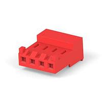 AMP Connectors - TE Connectivity 3-647478-4 ຮູງຮັບ Receptacle Housing 04P MTA156 ASY 22AWG ແດງ LF