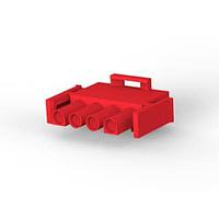 AMP Connectors - TE Connectivity 1-480702-2 ກອງປະກອບປລັກ 4P PLUG HSG ແດງ