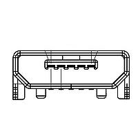 Adam Tech MCR-B-S-RA-SMT-CS14-T/R ຂໍ້ມູນ Micro USB Type B Connectors MICRO USB, ມຸມຂວາ, ພື້ນຜິວ