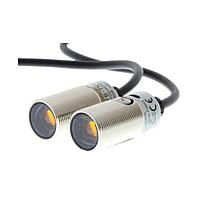 OMRON E3FB-TN11 2M ເຊັນເຊີ Photoelectric ທີ່ມີເຄື່ອງຂະຫຍາຍສຽງໃນຕົວ (20000 mm, Through-beam, metal, NPN, Cable 2m)