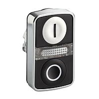 SCHNEIDER ZB4BW7A1721 ປຸ່ມກົດຊົ່ວຄາວ METAL ILLUM FLUSH 2 BTTN ສີຂາວ/ສີດຳ