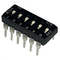 CTS Electronic Components 209-6LPS ສະຫນາມສະລັບ DIP 6 ສ່ວນສະລັບ SPST
